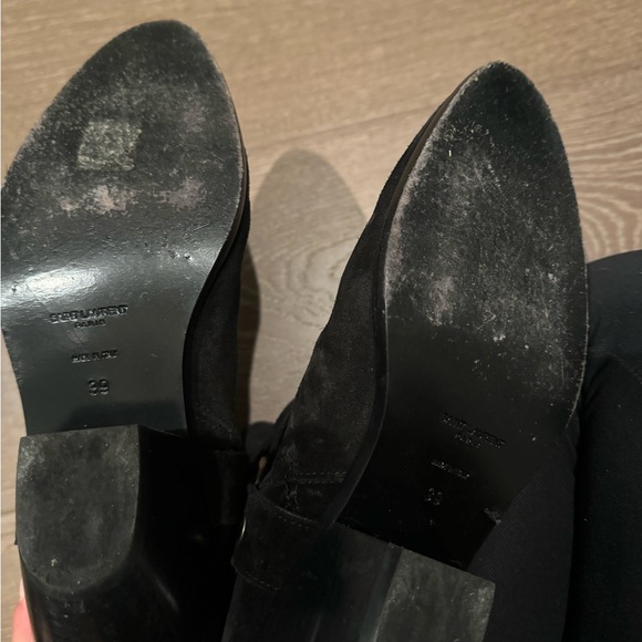 Saint Laurent black suede Wyatt harness boot - Picture 4 of 4